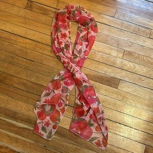 Women’s lightweight pink floral fashion scarf